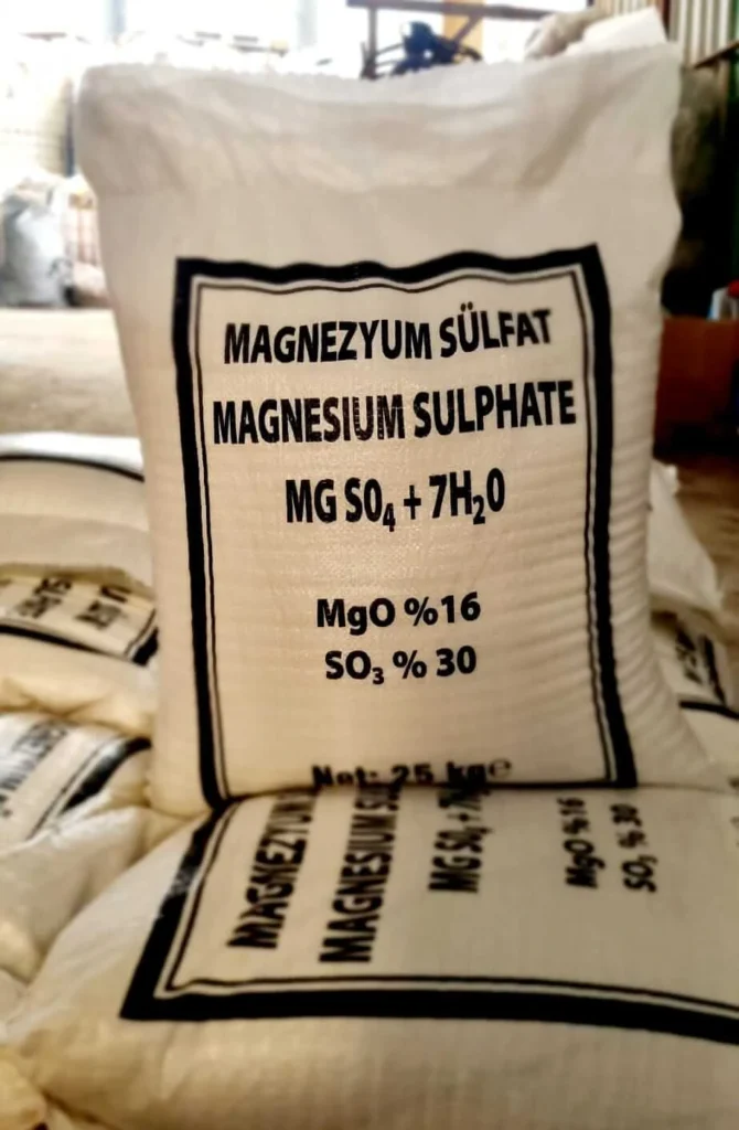 Magnesium sulfate heptahydrate 25 kg bag packaging MgSO4·7H2O – Bortera